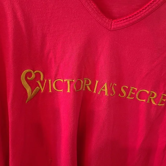 Victoria's Secret Fuchsia Nightshirt with Gold Logo - Picture 3 of 6